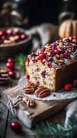 Scrumptious Cranberry Pecan Loaf - Festive Holiday Treat photo