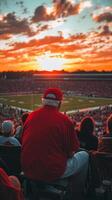 Spectacular Sunset View at Football Game photo