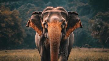 Majestic Elephant Portrait in Nature photo