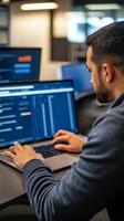 Dedicated Developer at Work photo
