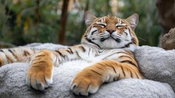 Sleepy Tiger in a Peaceful Pose photo