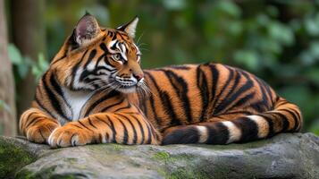 Majestic Tiger on a Rocky Outcrop photo