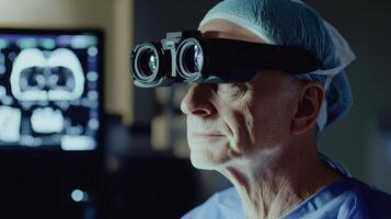 Surgeon Focused on Advanced Medical Technology photo