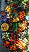 Vibrant Grilled Vegetable Platter photo