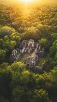Ancient Mayan Ruins Lost in the Jungle photo