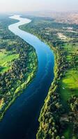 Breathtaking Aerial View of a Winding River photo