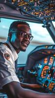 Aviation Expert in the Cockpit, Ready for Takeoff photo