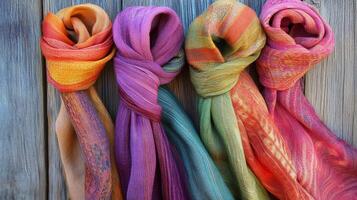 Vibrant Colorful Scarves Collection photo