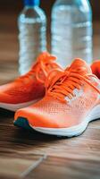 Orange Running Shoes Ready for a Workout photo