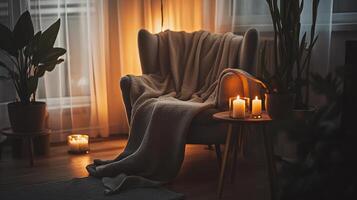 Cozy Evening in a Warm Living Room photo