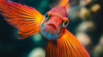 Close-up of a Vibrant Tropical Fish photo