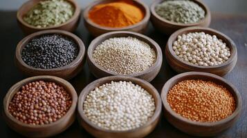 Selection of Healthy Pulses and Grains photo