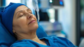 Patient Resting in Hospital Bed photo