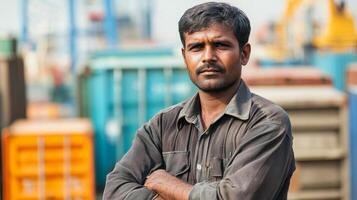 Port Worker - Dedicated Individual in Industrial Setting photo