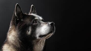 Majestic Dog Portrait in Striking Black and White photo