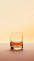 Elegant Whiskey Glass with Amber Liquid - A Refined Drinkware photo