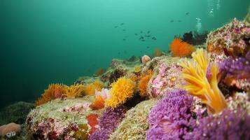 Lively Underwater Coral Reef Habitat photo