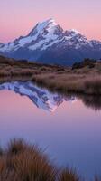 Majestic Mountain Peaks Reflected in the Morning Light photo