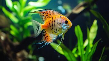 Vibrant Fish in a Lush Aquarium Setting photo