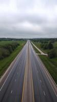 Vast Highway Under a Cloudy Sky photo