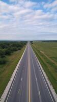 Endless Highway Scenery A Vast Open Road photo