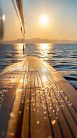 Golden Voyage A Serene Sunset Cruise on the Open Sea - Experience the Tranquility of Maritime Adventure with Breathtaking Ocean Views and a Luxurious Deck Escape photo