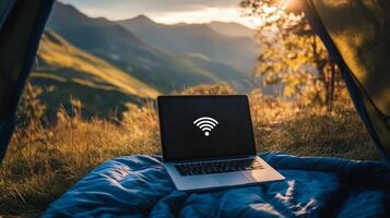 Scenic Mountain Laptop photo
