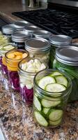 Homemade Preserved Vegetables in Jars - A Delicious Harvest photo