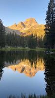 Serene Mountain Lake at Golden Hour photo