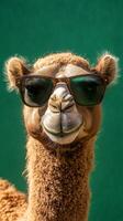 Charming Camel with Sunglasses photo