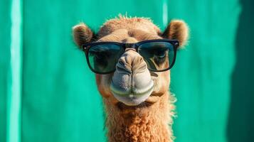 Stylish Camel with Sunglasses photo