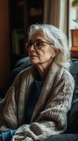 Graceful Portrait of an Older Woman photo