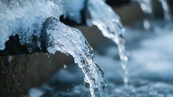 Calm Winter Vista A Rivers Icy Hold and Snow-Blanketed Banks photo