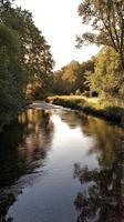 Serene River Scene at Golden Hour photo