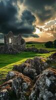 Majestic Ruins of a Bygone Era Under a Dramatic Sky photo