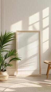 Empty Frame in a Stylish Modern Home Interior photo