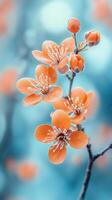 Radiant orange blossom amidst spring nature photo