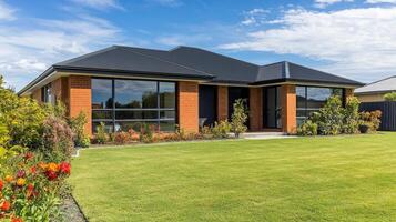 Stunning Brick Home with Lush Landscaping photo