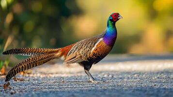 Stunning Pheasant in Vibrant Colors photo