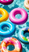 Vibrant Pool Rings - Summer Fun in the Water photo