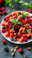 Summer Fruit Salad Delight A Colorful and Refreshing Mix photo