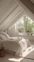 Dreamy Attic Bedroom with Natural Light photo