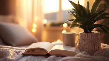 Sunrise Reading Nook Cozy Comfort and Warmth photo