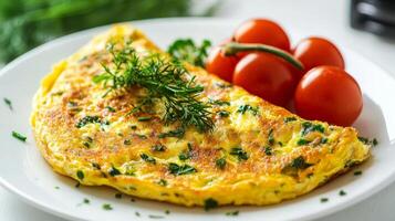 Scrumptious Breakfast Omelette with Fresh Herbs photo