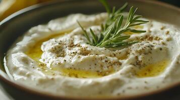 Creamy White Dip with Rosemary and Spices photo