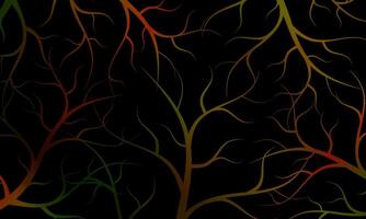 Abstract colorful roots pattern decorative black background. simple street style. vector
