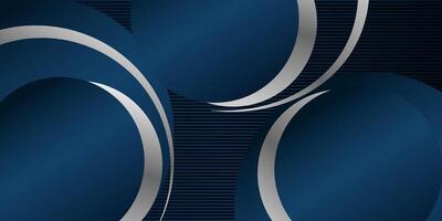 Abstract background Premium blue circle with silver lines isolated on dark background. Premium . Eps 10 vector