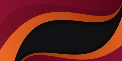 Red and orange wave geometric business banner design. Creative banner design with curved shape template. Simple horizontal banner. Eps10 vector