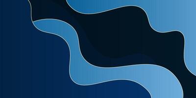 Abstract dark blue wave trendy 3D background. Overlapping wave and line layer pattern design. Eps10 vector