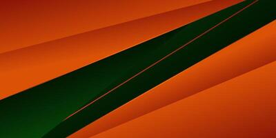 Abstract futuristic orange background with shadow and lines. Green background with cool pattern design. Eps10 vector